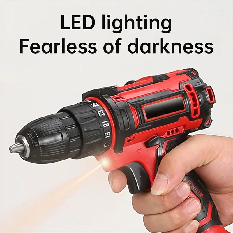 Taladro Atornillador Inalámbrico Compacto 16.8V con Batería de Litio