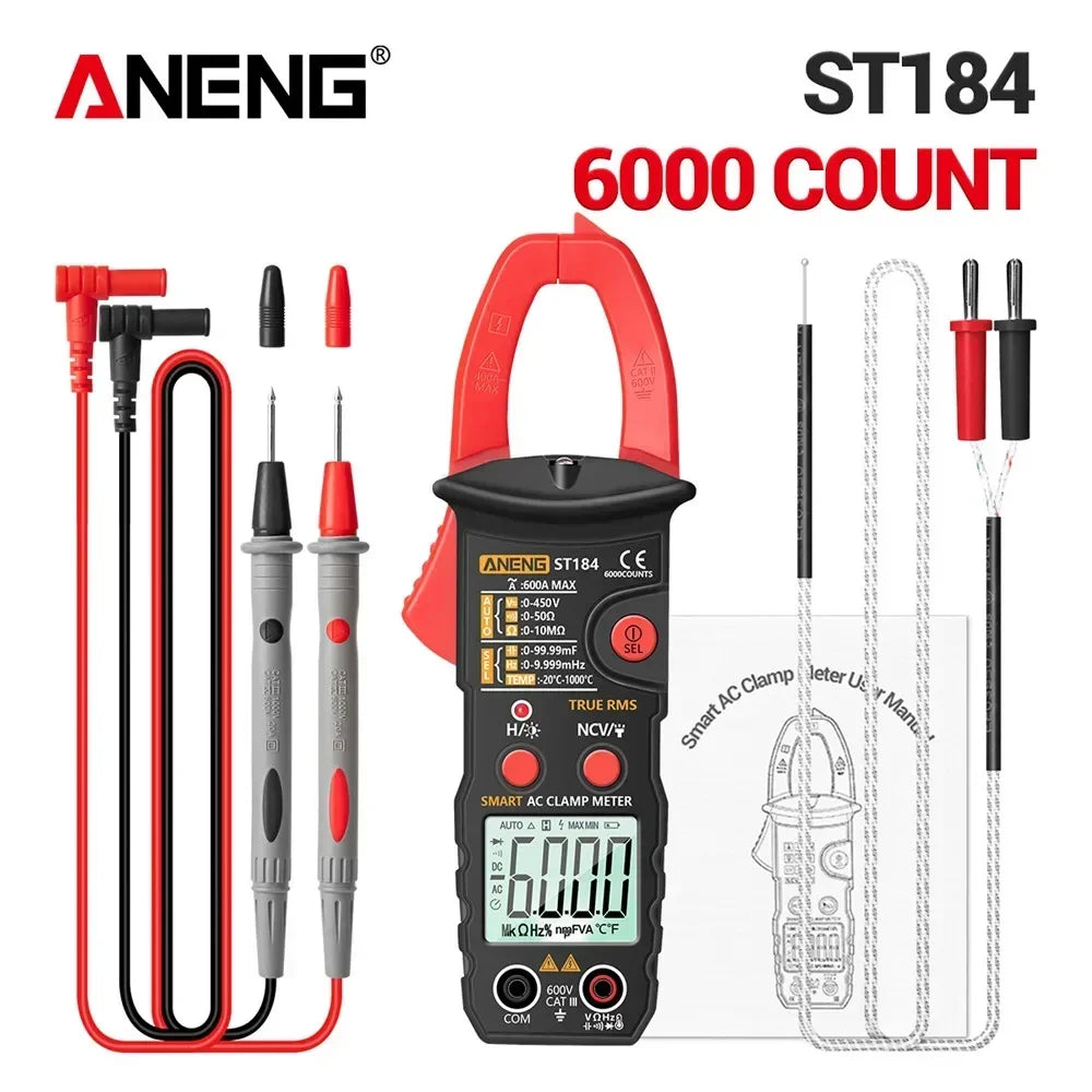 Pinza Amperimétrica Digital ANENG ST184 - True RMS