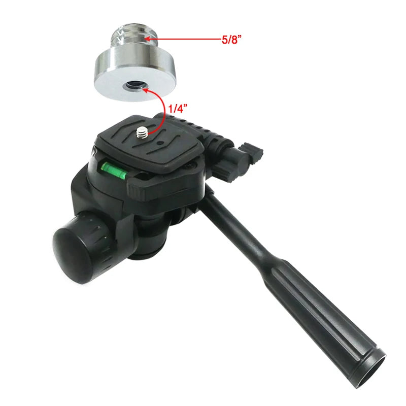 CLUBIONA LB06 Swivel Tripod Head – 1/4" Screw and 5/8" Base for Laser Level and Camera