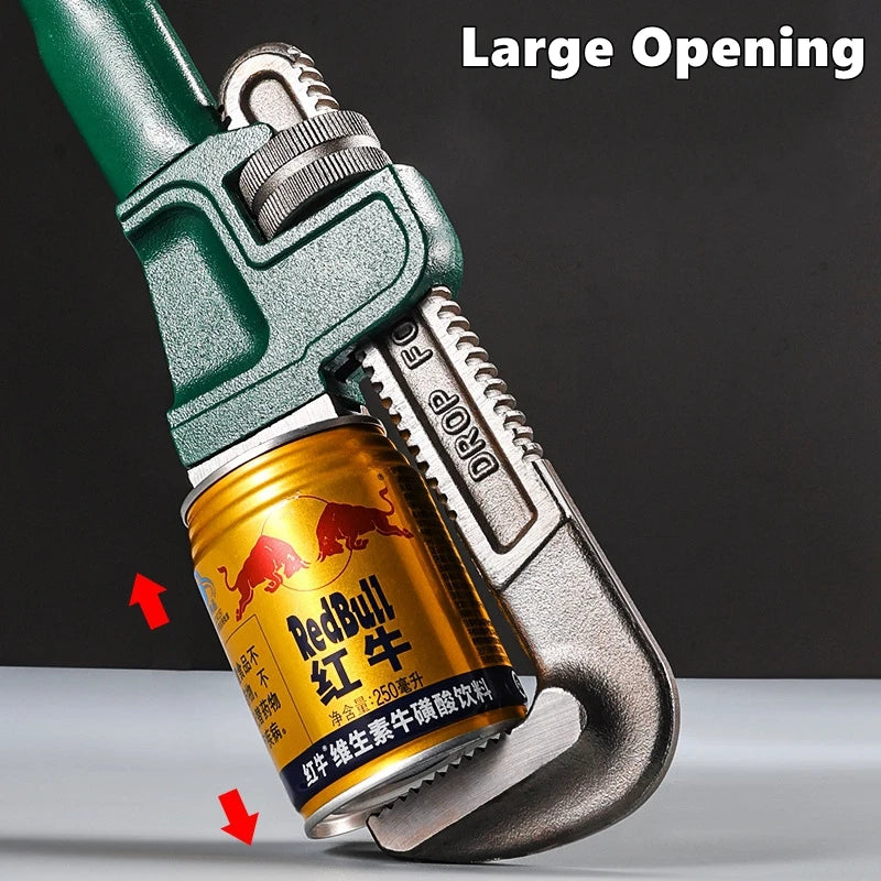 NIUXIANG Carbon Steel Straight Pipe Wrench – Adjustable 10", 12", 14", and 18" for Plumbing and Industrial Use