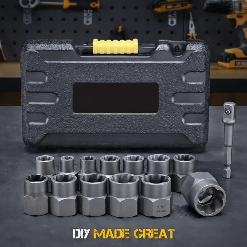 Kit de Extracción de Impacto para Tornillos Dañados