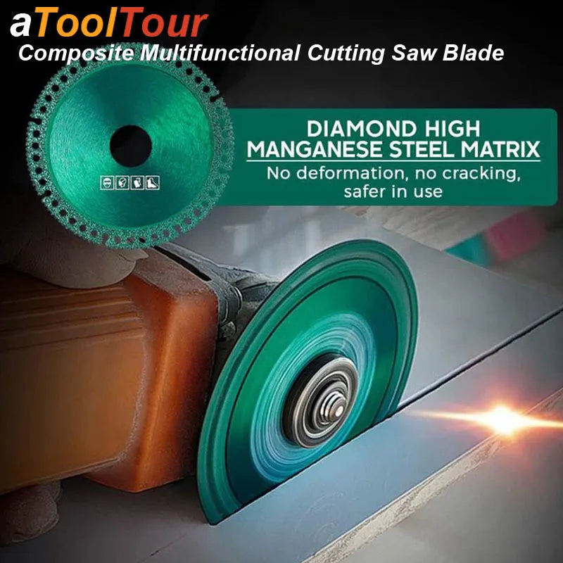 Disco de Corte Multifunción Ultradelgado atooltour 100mm – Diamante para Cerámica, Vidrio, Madera y Mármol