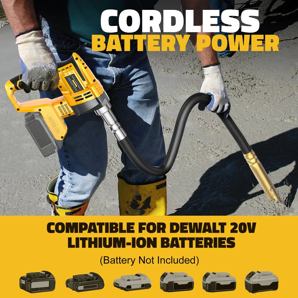 Vibrador de Hormigón Brushless para Batería DeWalt 20V