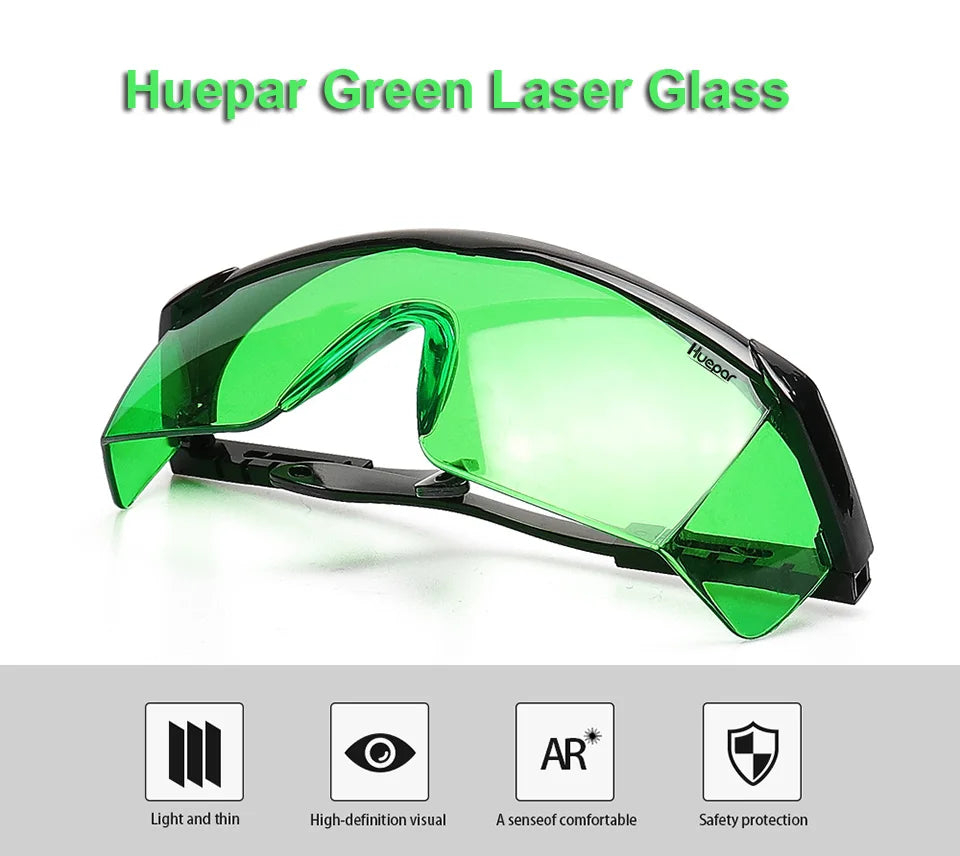 Gafas de Realce para Láser Verde Huepar - Con Estuche