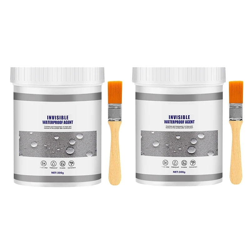 Sellador Impermeabilizante Transparente con Pincel – Reparación de Tejados y Goteras 300g a 1200g