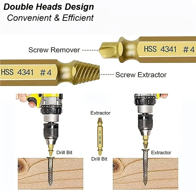 Set Extractor de Tornillos Dañados HSS