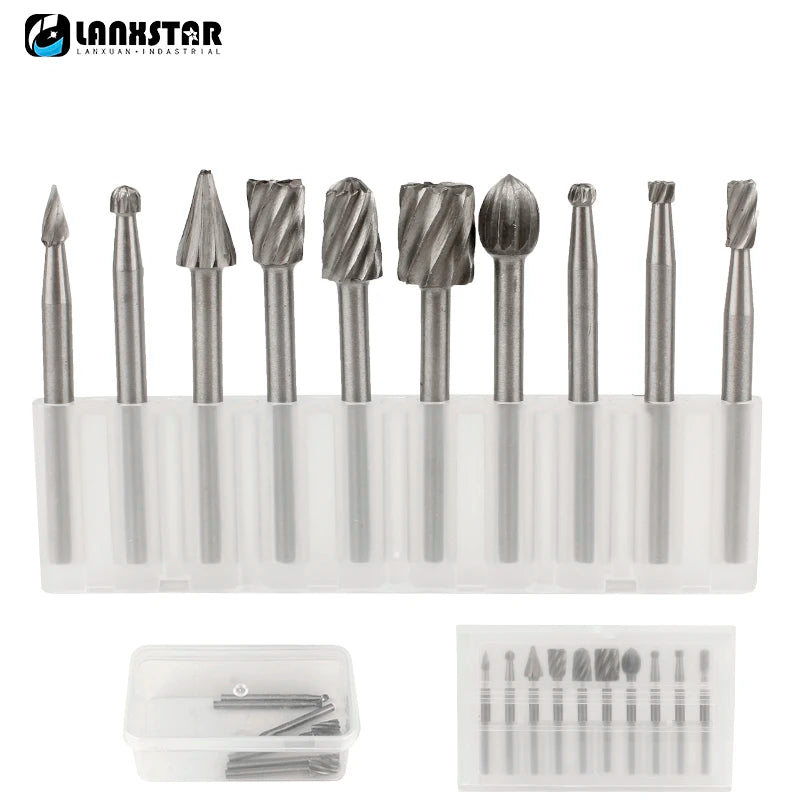 Set de Fresas Rotativas HSS para Dremel - Talla en Madera, Piedra y Metal