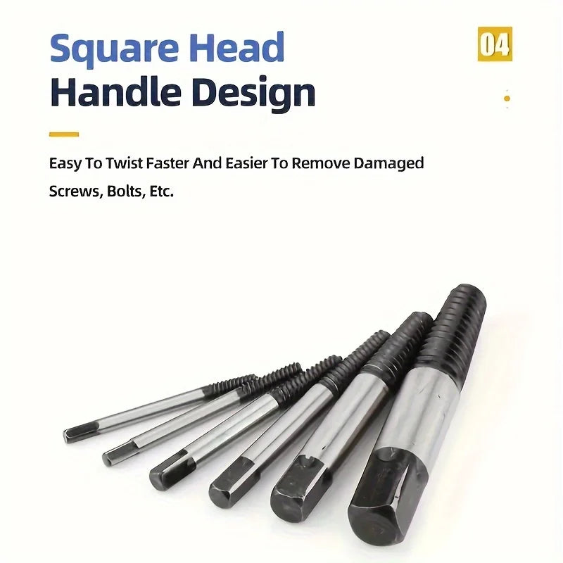 Set Extractor de Tornillos 5/6 Piezas para Metal y Madera