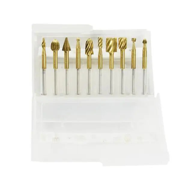 HSS Rotary Burr Set for Dremel - Wood, Stone, and Metal Carving