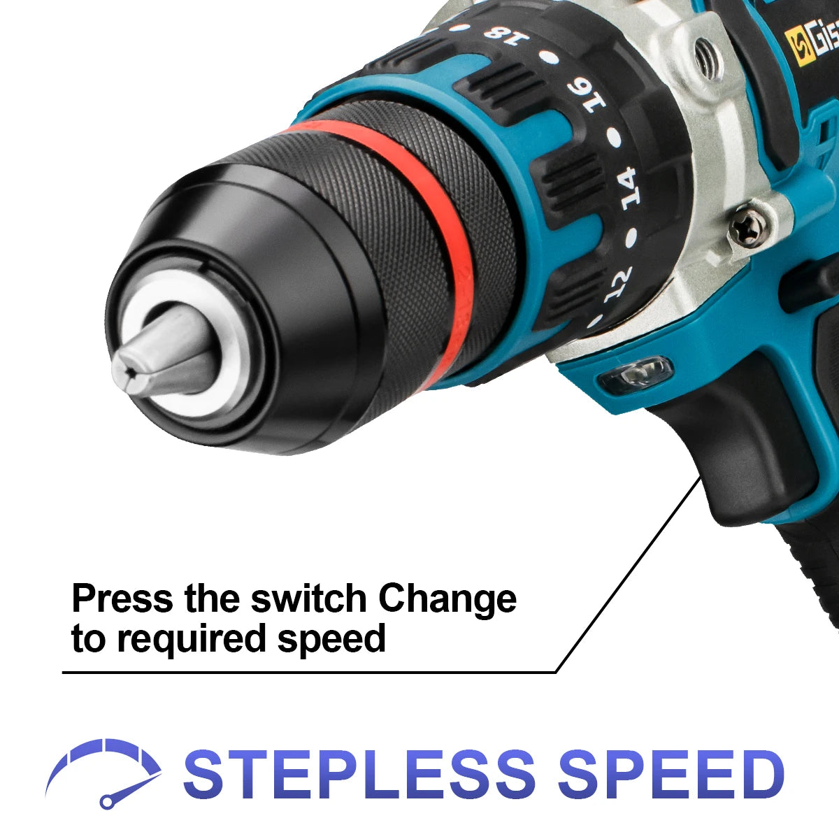 Taladro Percutor Inalámbrico Brushless 18V - 480N.M (13mm)