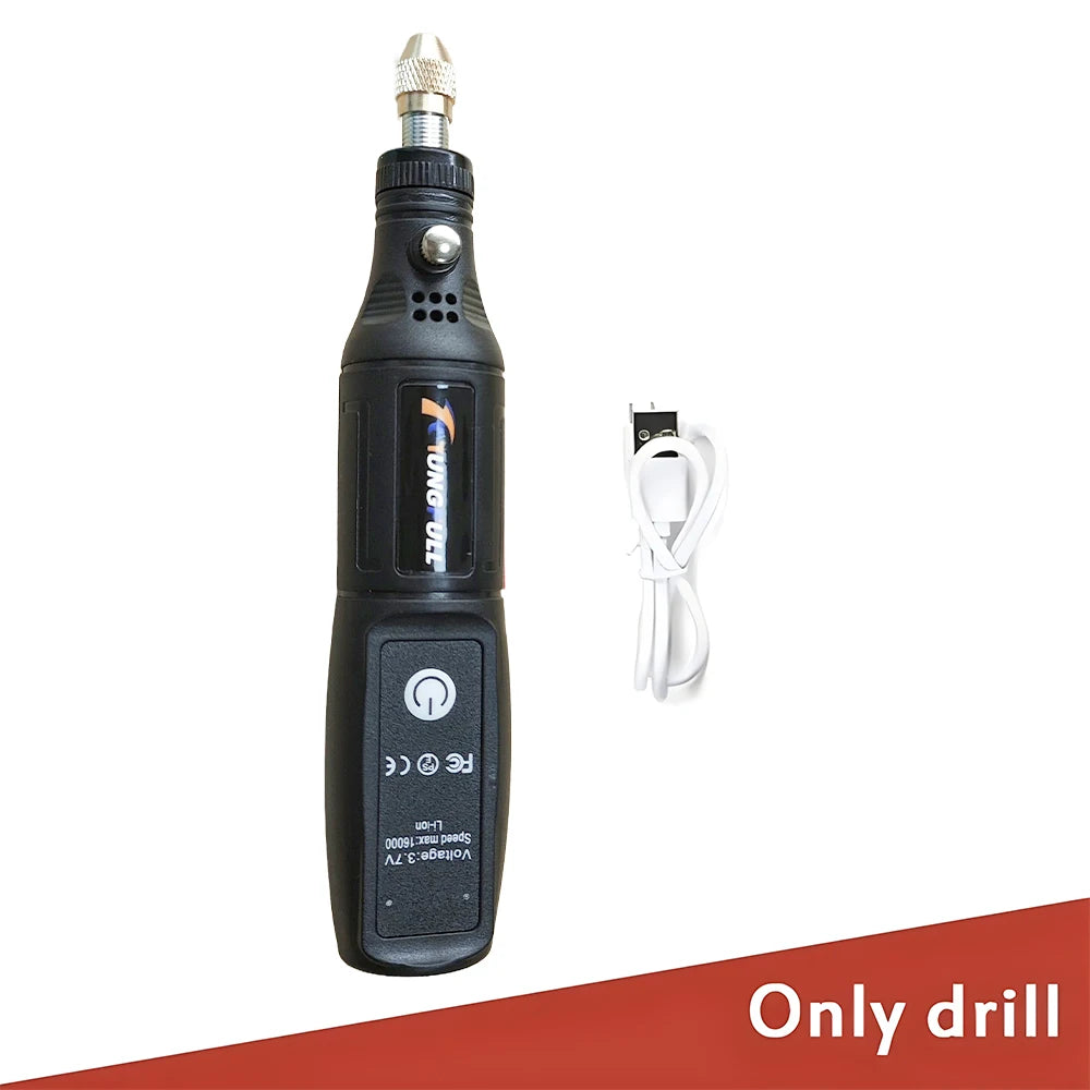 TUNGFULL USB Cordless Rotary Mini Drill – DIY Engraving, Polishing, and Carving