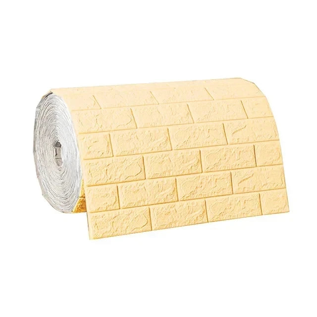 Papel Pintado 3D Autoadhesivo Efecto Ladrillo | Rollo Continuo 70cm x 1/3/5/10M | Impermeable