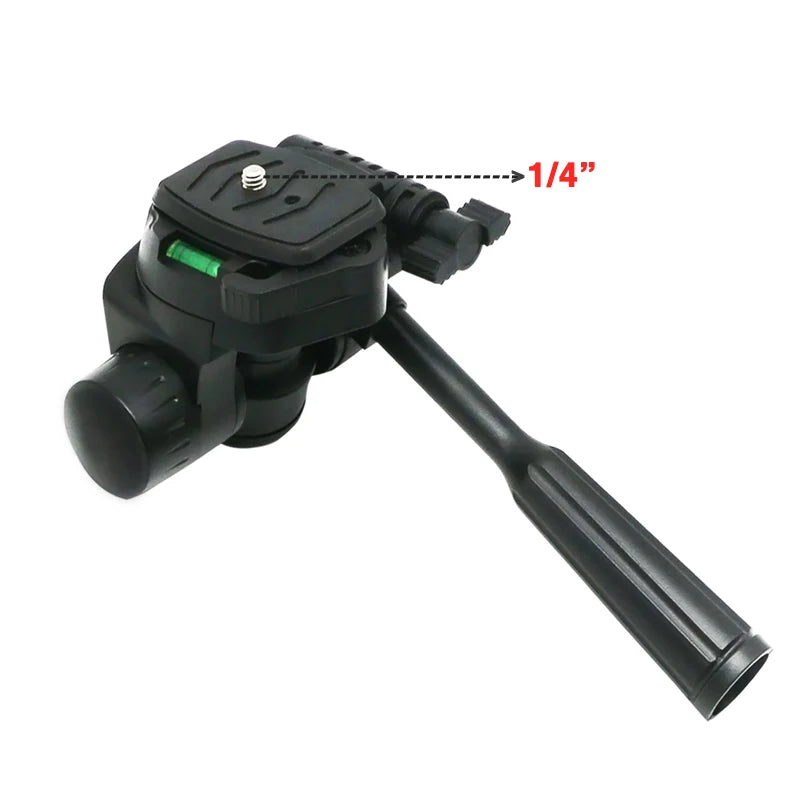 Cabezal de Trípode Giratorio CLUBIONA LB06 – Tornillo 1/4" y Base 5/8" para Nivel Láser y Cámara