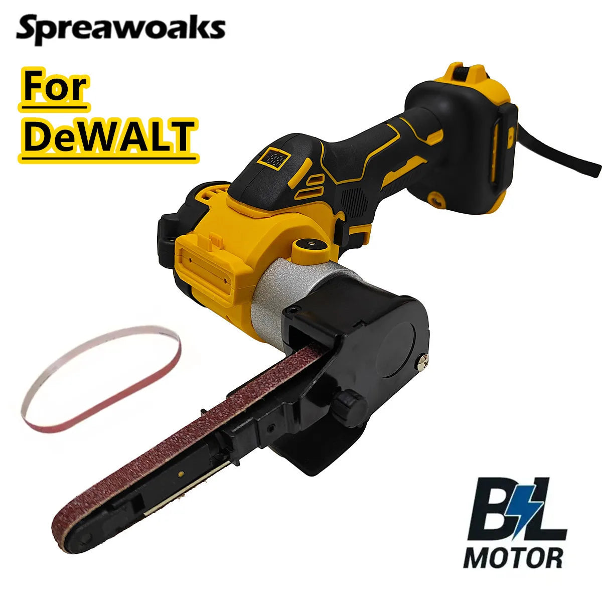 Cordless Brushless Mini Belt Sander 11,000 RPM – Compatible with DeWalt 20V Battery