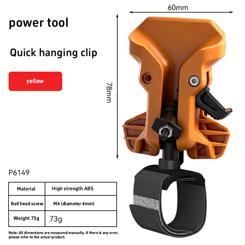 Soporte Portátil para Taladro con Clip de Cinturón y Cierre Automático