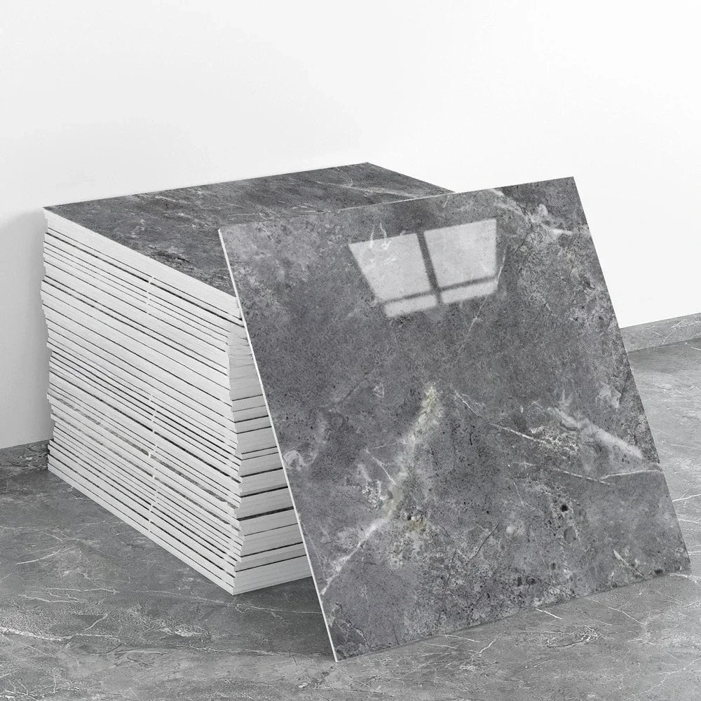 Azulejos Autoadhesivos 3D Efecto Mármol | Pack 10 uds 30x30cm | Impermeable Antibacteriano | Cocina Baño Suelo Pared