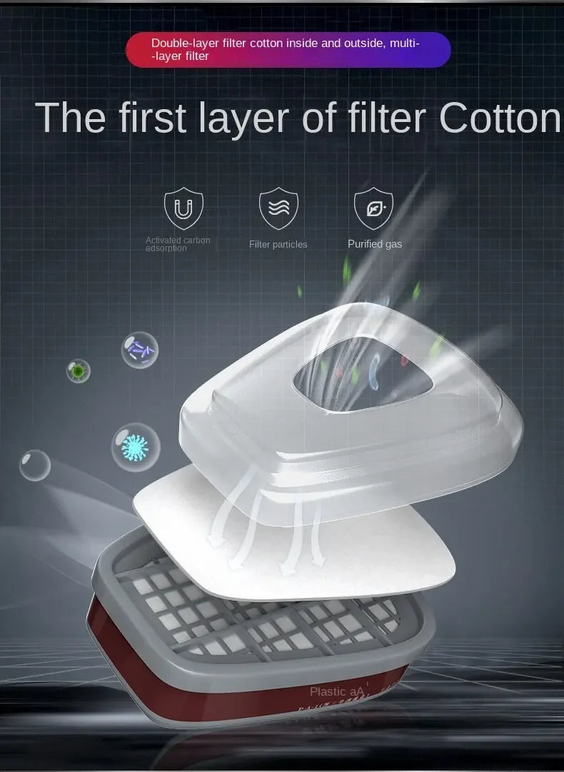 6200 Reusable Half Face Respirator for Painting and Polishing