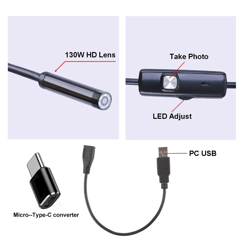 Cámara endoscópica 5,5mm para Android con USB - vista 5