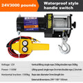 TUNGFULL 12V/24V Waterproof Electric Winch – Self-Recovery Crane for SUV and Off-Road Vehicle