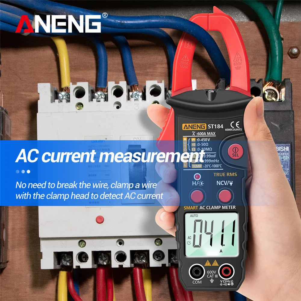 Pinza Amperimétrica Digital ANENG ST184 - True RMS