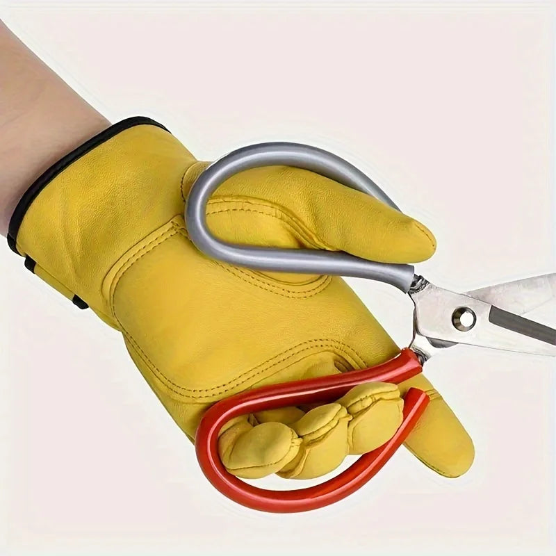 Guantes de Trabajo en Piel PU para Jardinería, Moto y Soldadura