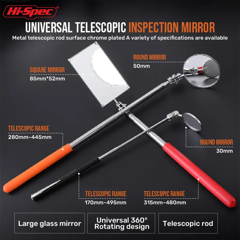 Espejo de Inspección Telescópico Giratorio