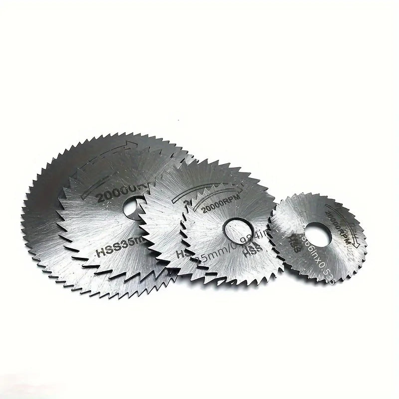 Set de 6 Discos de Sierra Circular Mini HSS para Rotativa