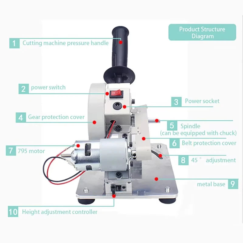 Mini Ingletadora Eléctrica 45° de Sobremesa