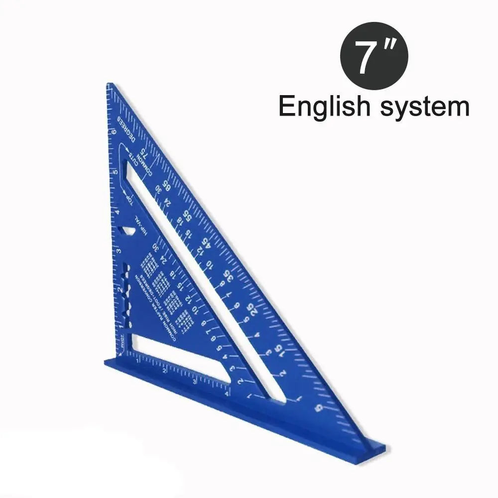 Escuadra Triangular de Aluminio 7" - Pulgadas y Métrico