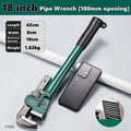 NIUXIANG Carbon Steel Straight Pipe Wrench – Adjustable 10", 12", 14", and 18" for Plumbing and Industrial Use