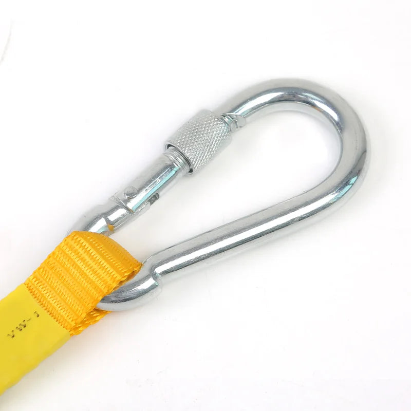 Cuerda de Seguridad Multifunción 150cm con Mosquetón para Escalada y Trabajos en Altura