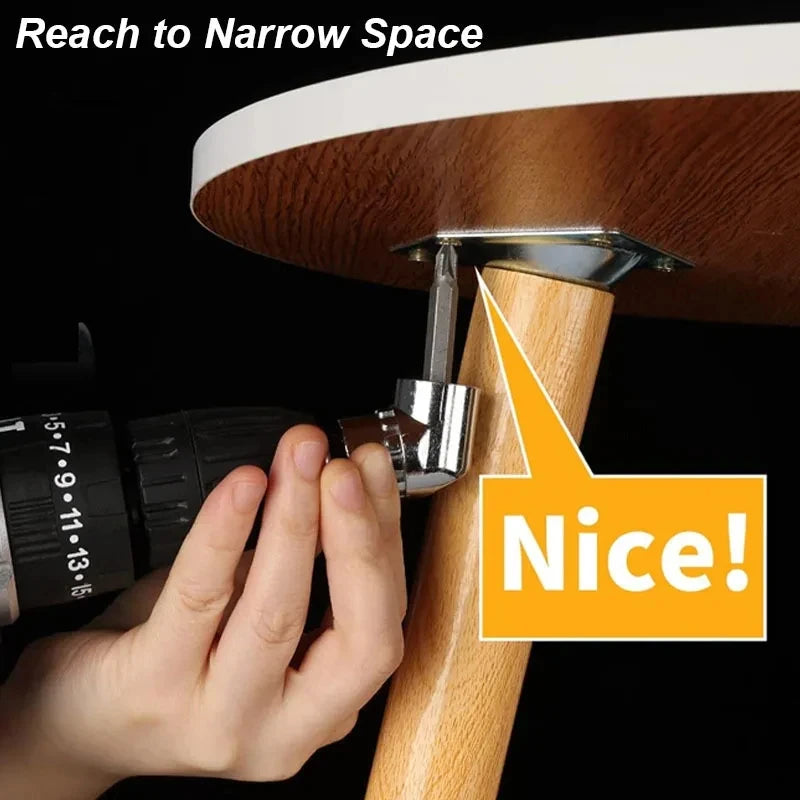 Set Accesorios para Taladro – Adaptador Angular, Eje Flexible y Chuck 1/4" Hex Magnético