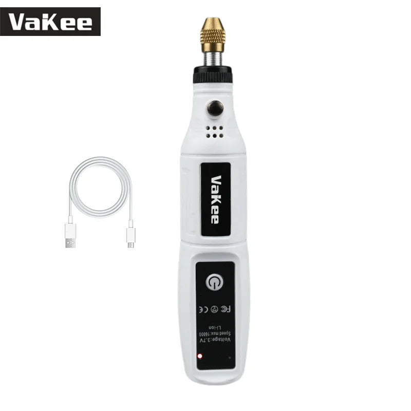 Mini Electric Cordless USB Drill VaKee – Engraving Pen and DIY Rotary Tool