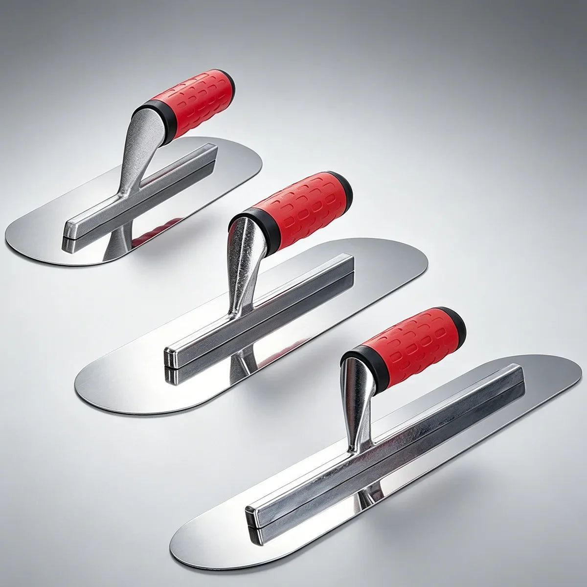 Set de 3 llanas redondas de acero inoxidable