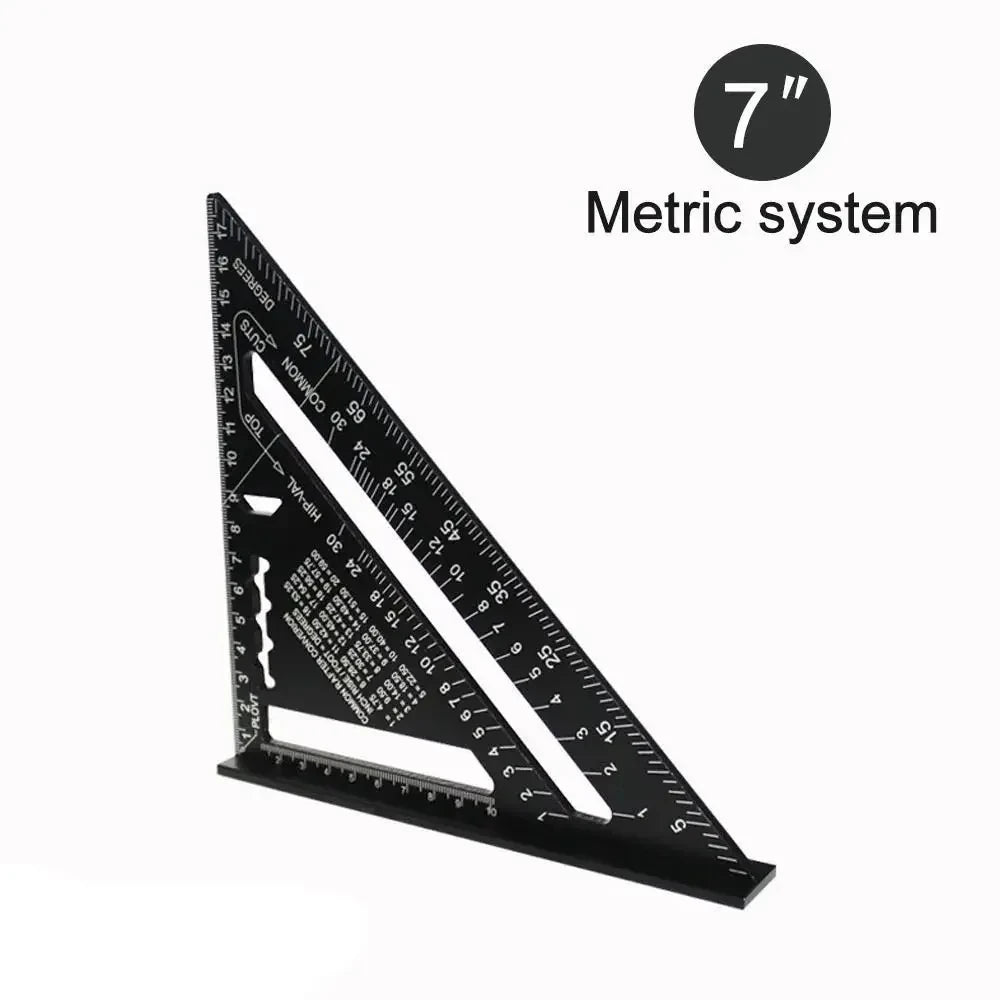 Escuadra Triangular 7" para Carpintería - Aluminio