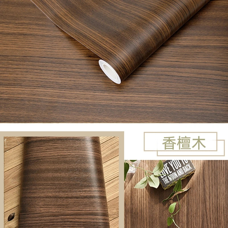 Vinilo Adhesivo Efecto Madera para Muebles | PVC Impermeable Autoadhesivo | Renovación Fácil