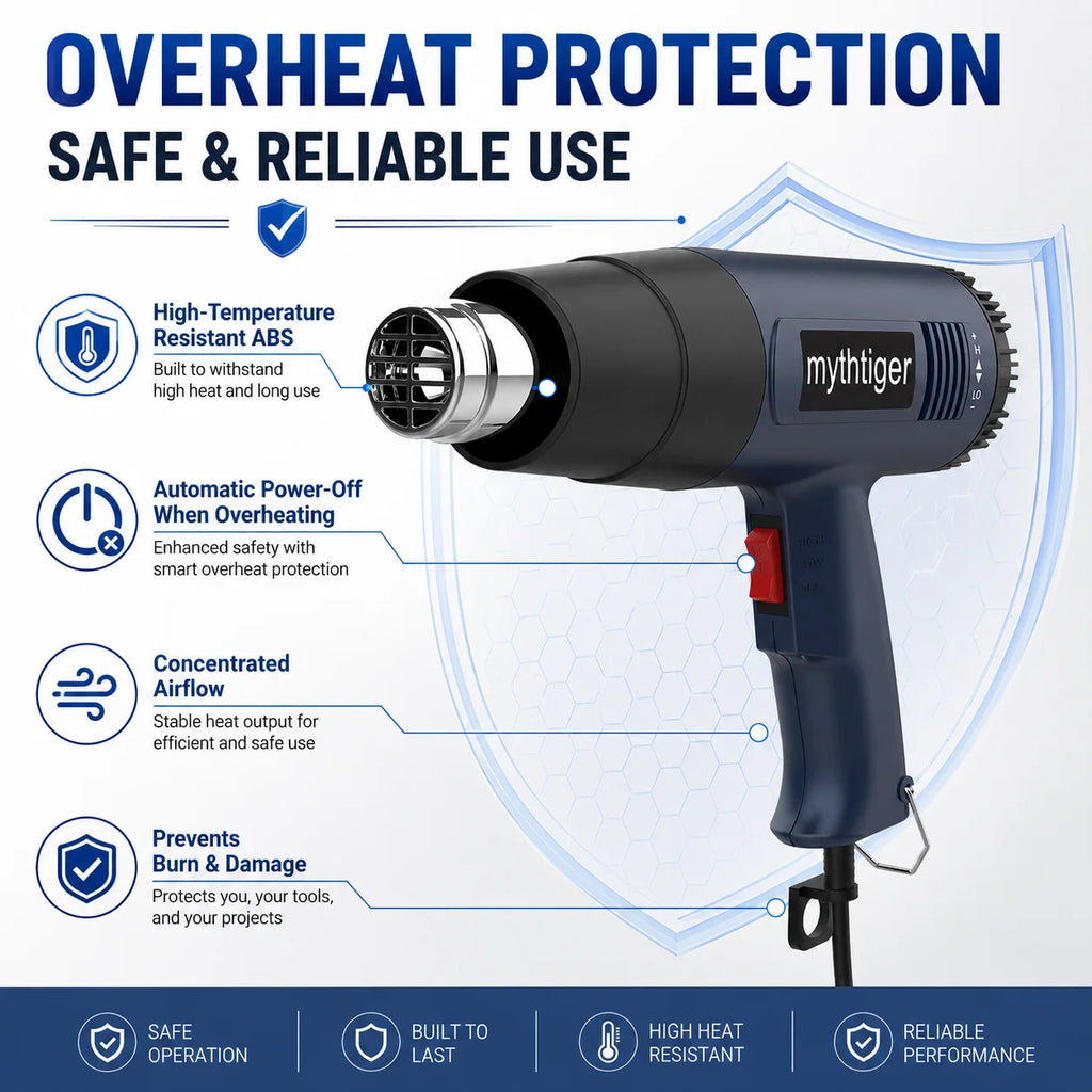Pistola de Aire Caliente 2000W - Temperatura Ajustable 60-600°C