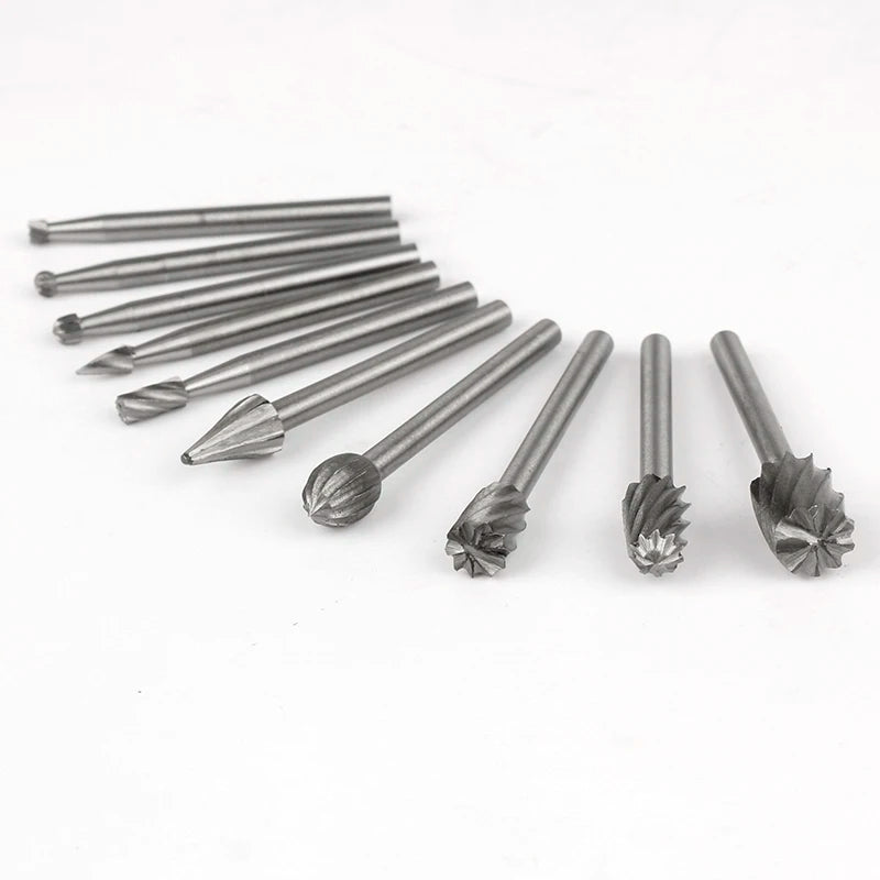 Set de Fresas Rotativas HSS para Dremel - Talla en Madera, Piedra y Metal