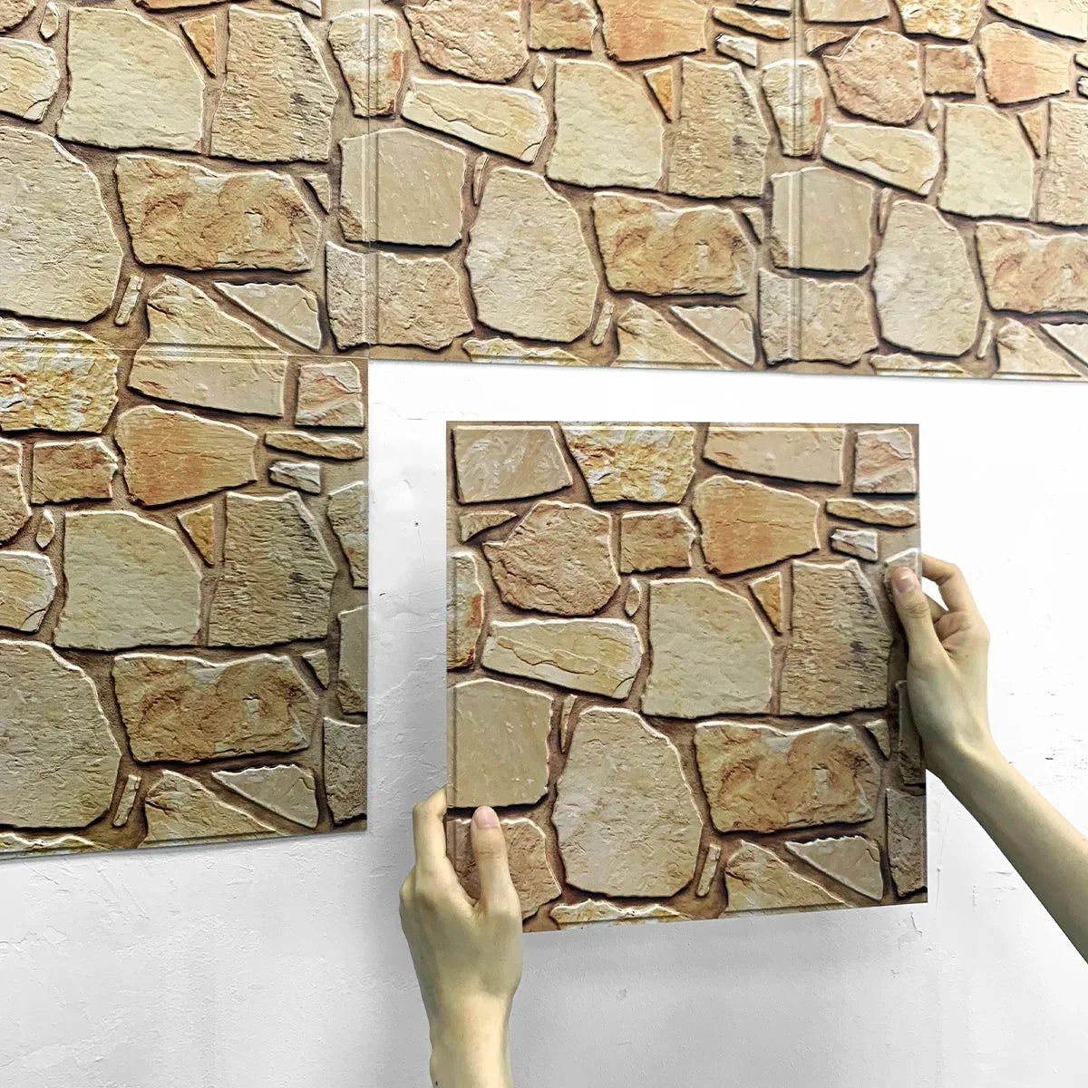 Paneles 3D efecto piedra natural autoadhesivos