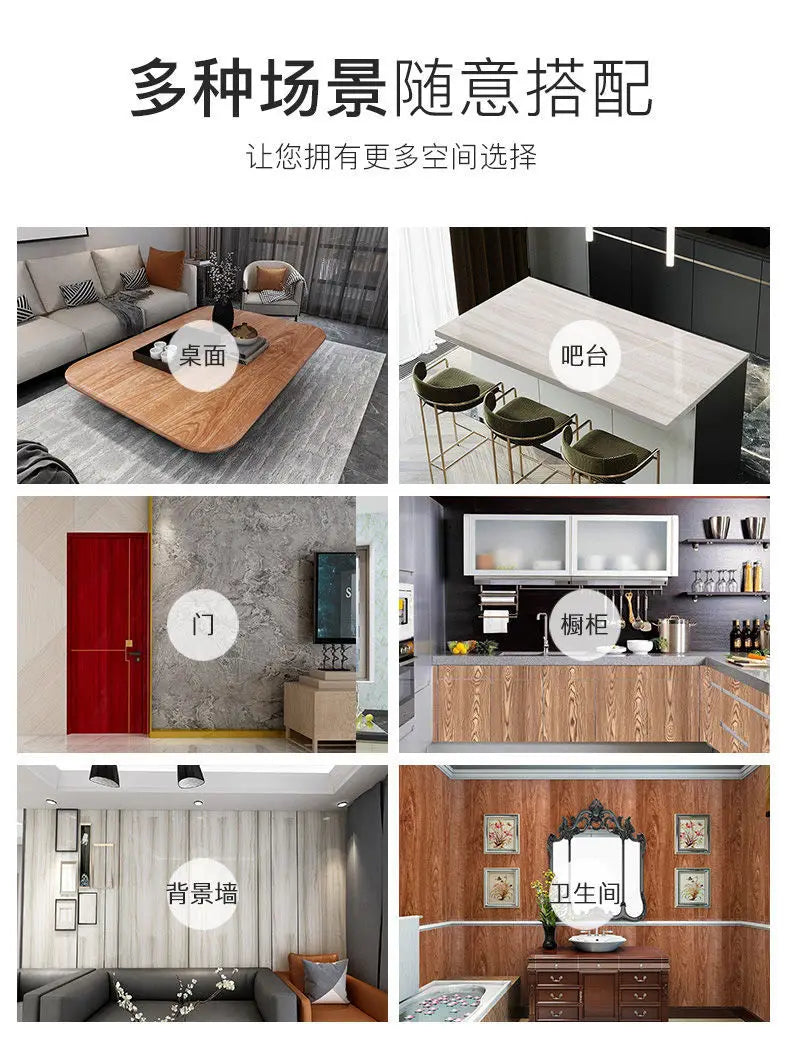 Vinilo Adhesivo Efecto Madera para Muebles | PVC Impermeable Autoadhesivo | Renovación Fácil