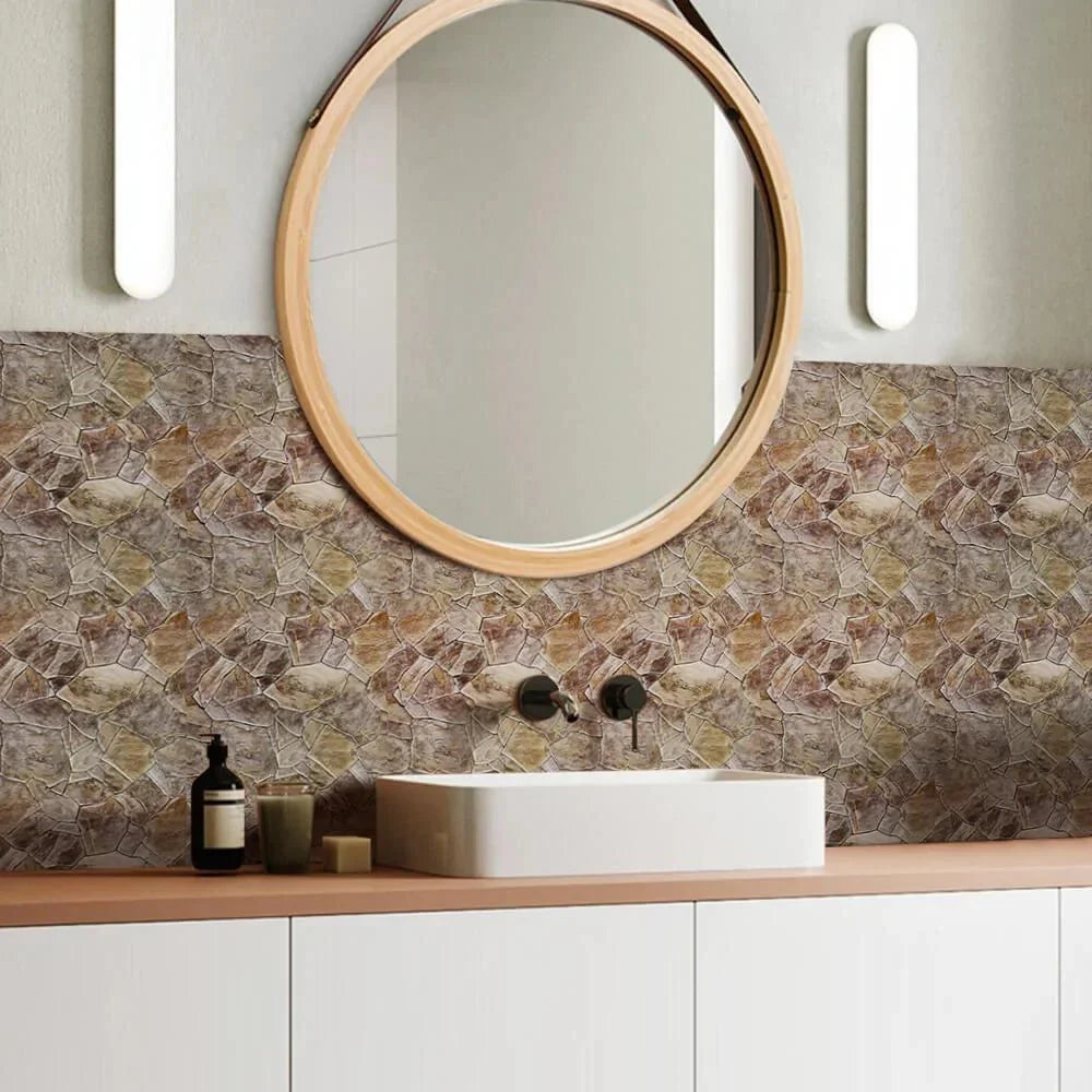 Panel adhesivo 3D efecto piedra para pared