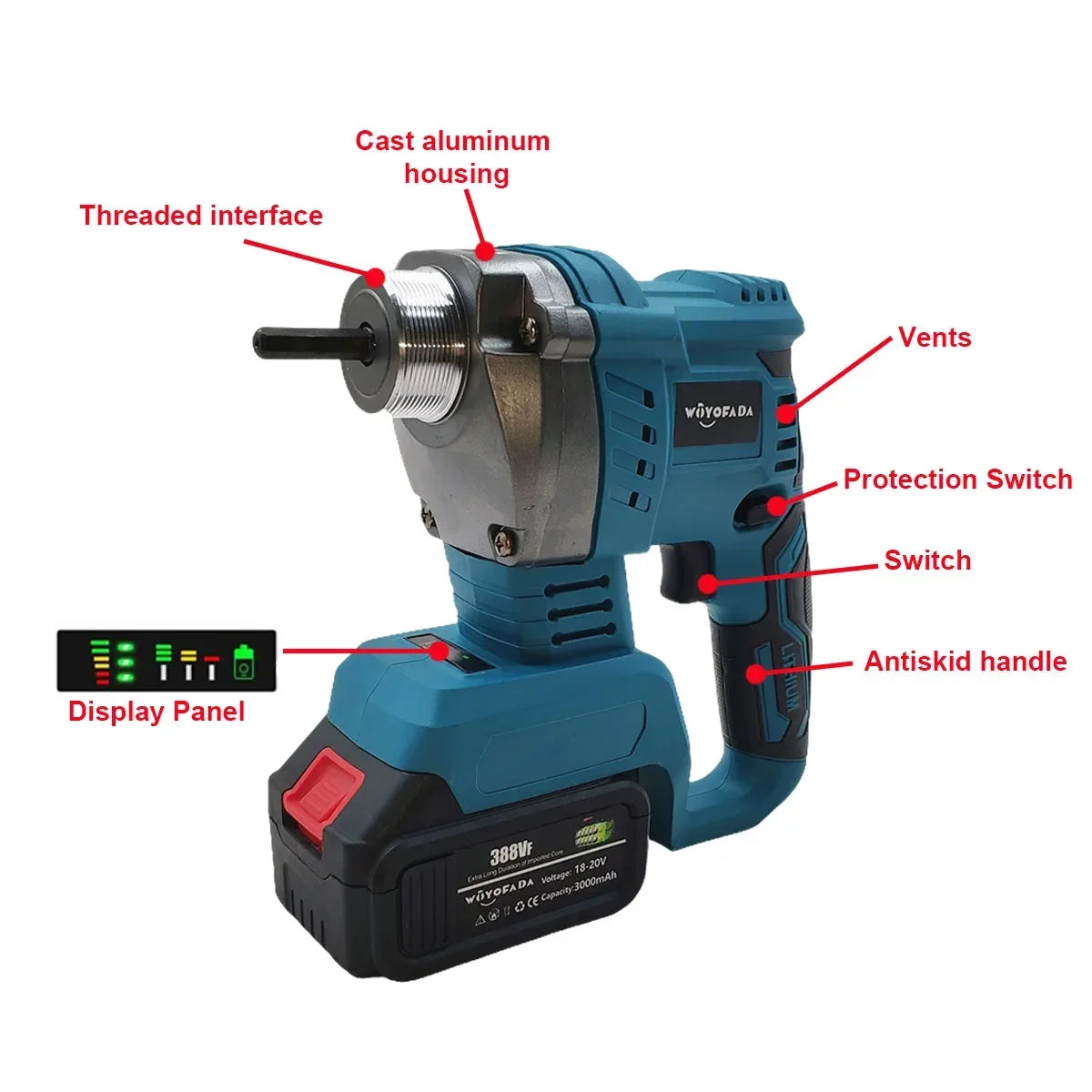 Brushless Concrete Vibrator for Makita 18V Battery