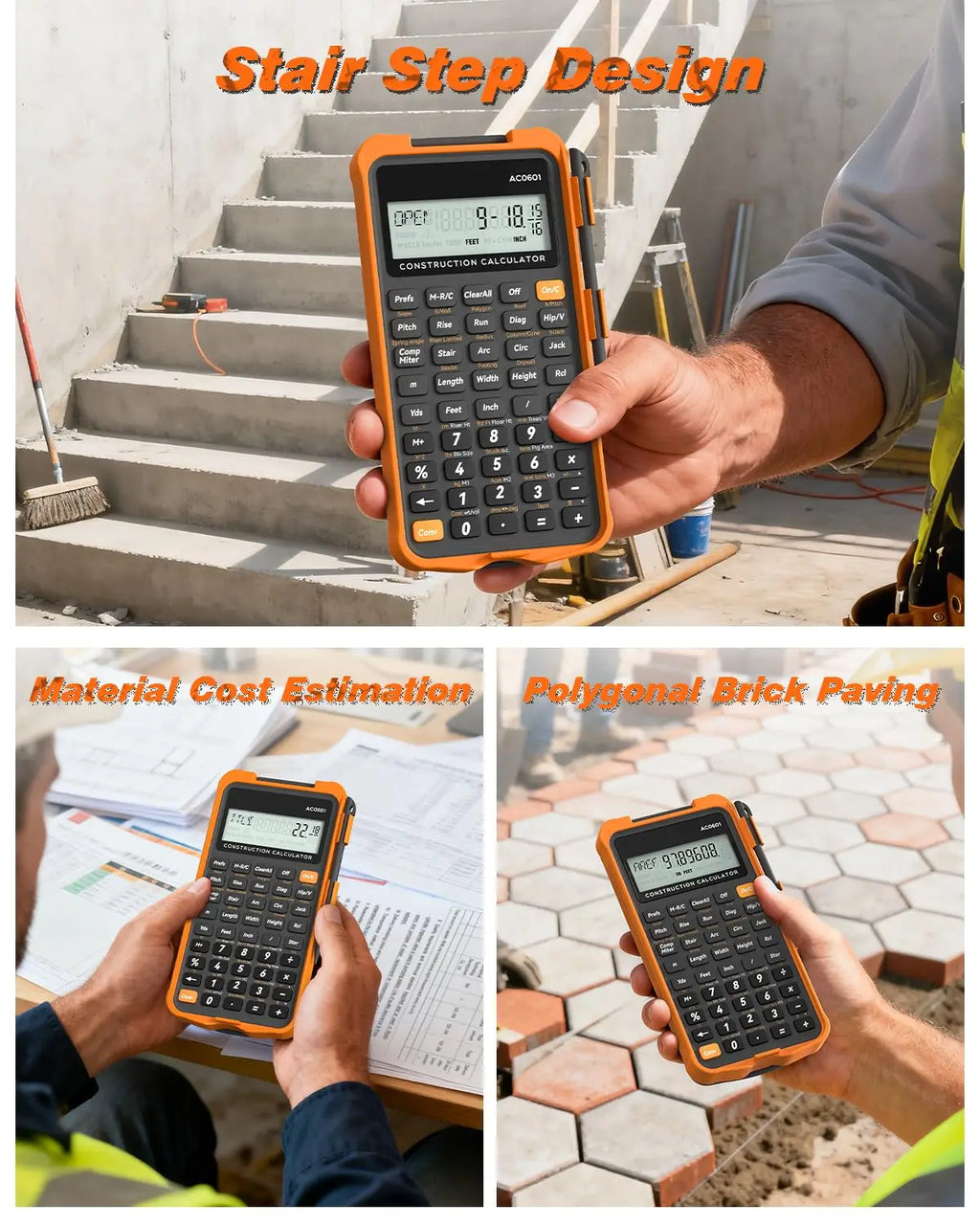 Calculadora de Construcción con Tableta de Escritura