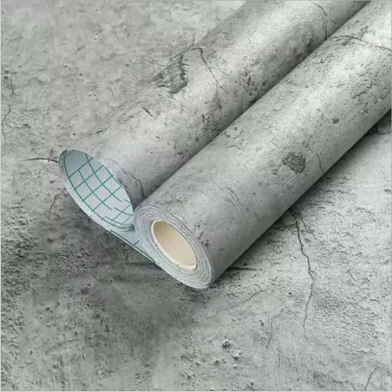 Papel pintado PVC gris oscuro estilo industrial