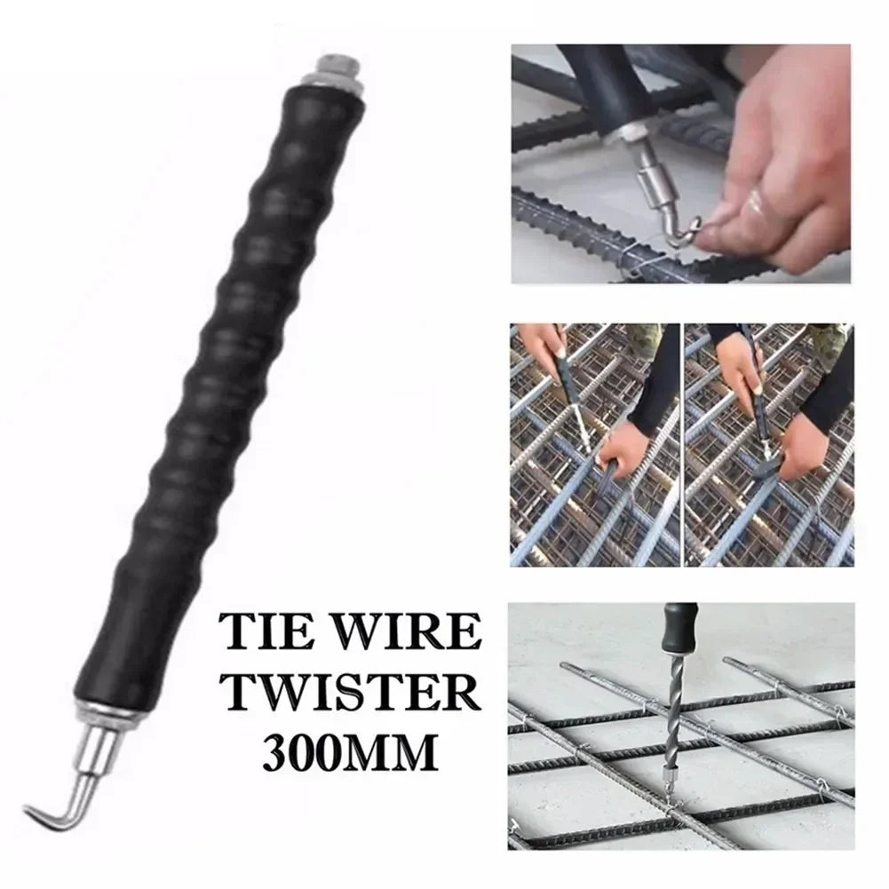 Torci-Alambre Semiautomático para Atado de Varillas de Construcción – Gancho de Acero 300mm