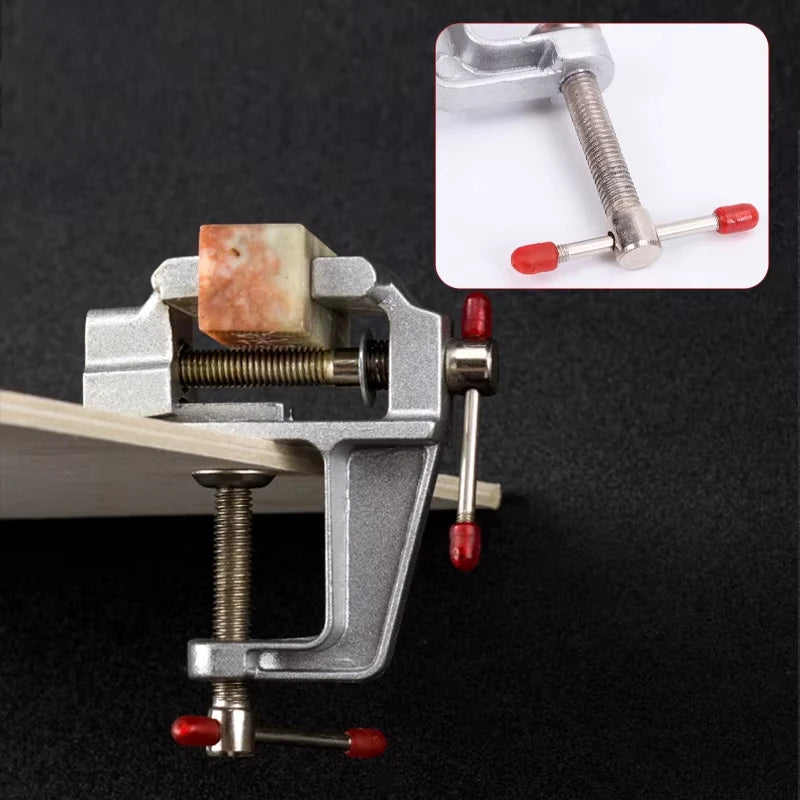 Tornillo de Banco Mini 3,5" Aluminio | Abrazadera de Mesa Multifuncional | Joyeros Modelismo Electrónica | Certificado CE