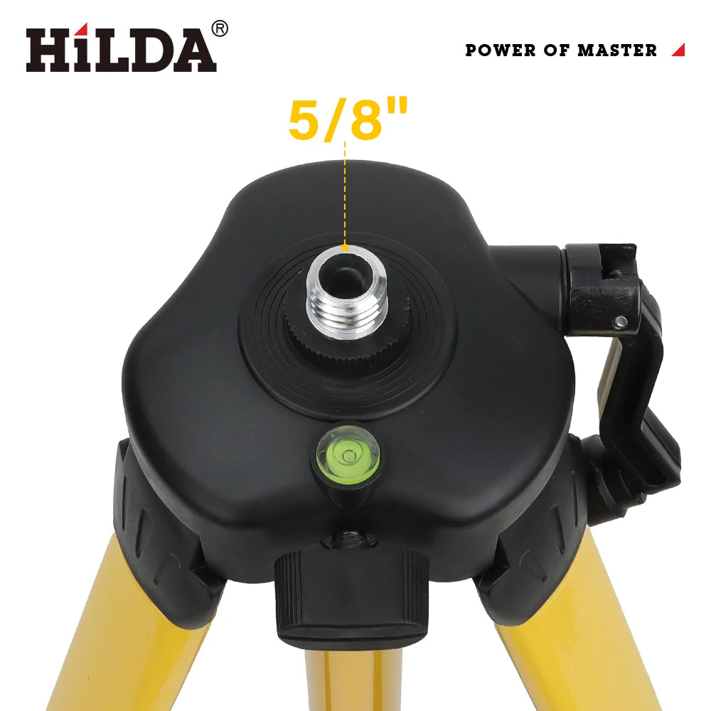 Trípode para Nivel Láser HILDA AB290 – Altura Regulable 1,2m/1,5m en Ferroaleación con Adaptador 5/8"