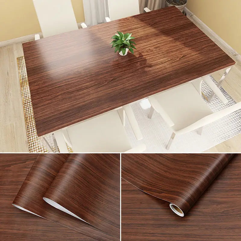 Vinilo Adhesivo Efecto Madera para Muebles | PVC Impermeable Autoadhesivo | Renovación Fácil