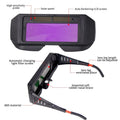 Gafas de soldadura solares con oscurecimiento automático LCD
