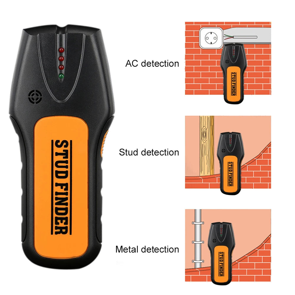Detector de Paredes Multifunción – Sensor de Gran Área para Metal, No Metal y Cable AC con Alarma